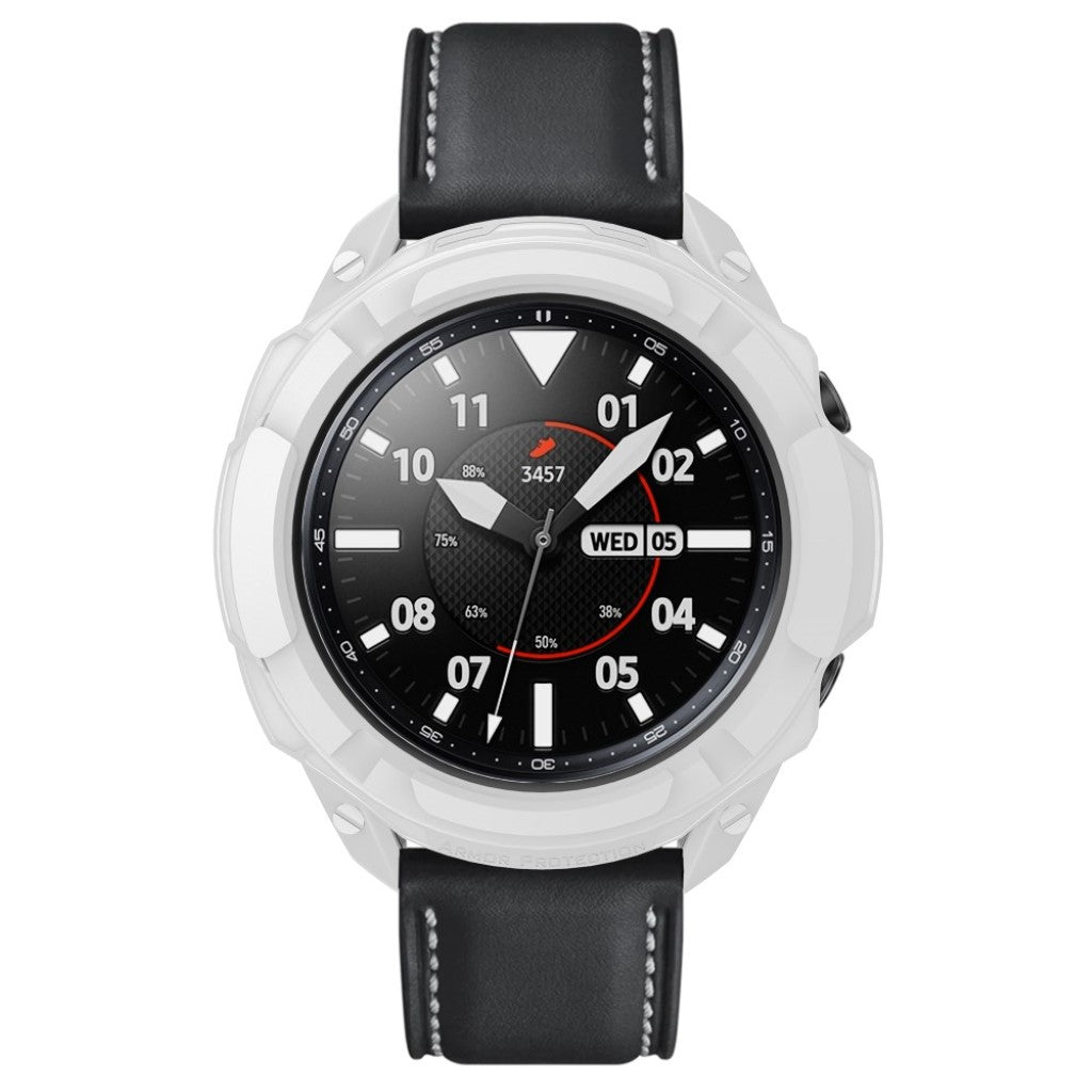 Samsung Galaxy Watch 3 (45mm) Beskyttende Silikone Bumper  - Hvid#serie_1