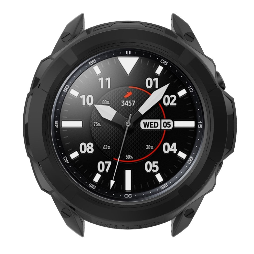 Samsung Galaxy Watch 3 (45mm) Beskyttende Silikone Bumper  - Sort#serie_2