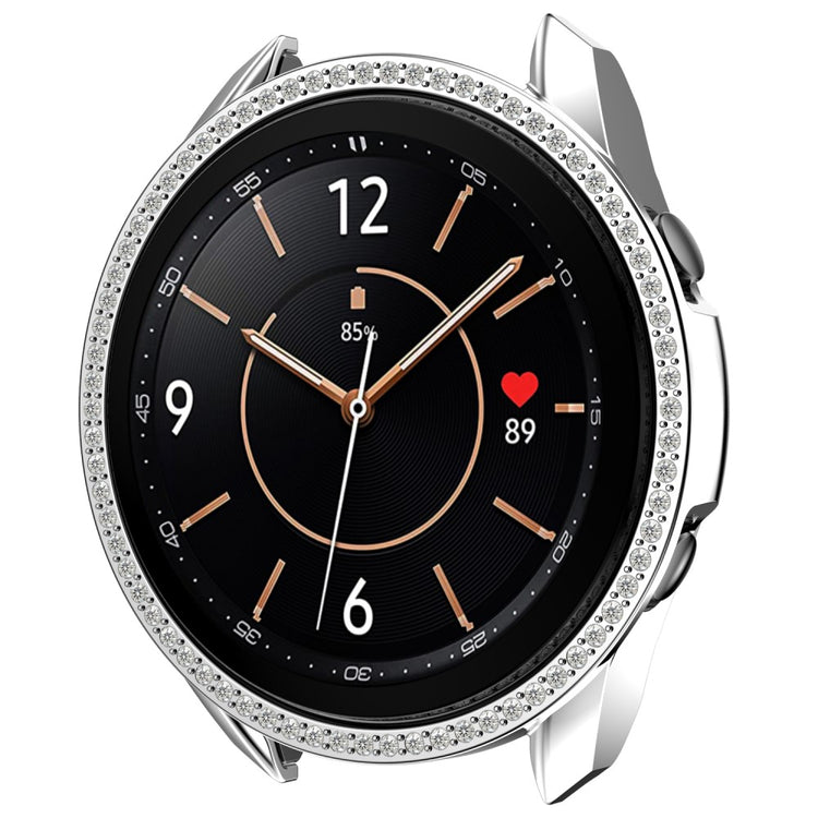 Samsung Galaxy Watch 3 (45mm)  Plastik og Rhinsten Bumper  - Sølv#serie_10