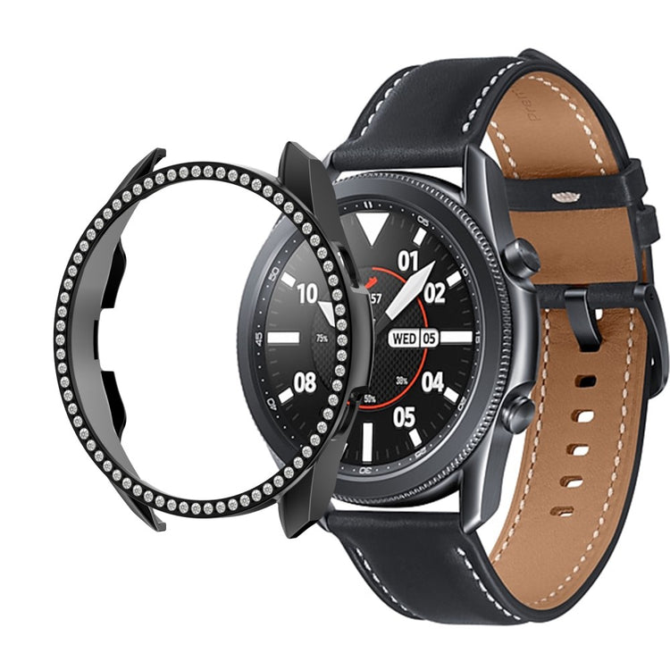 Samsung Galaxy Watch 3 (45mm)  Plastik og Rhinsten Bumper  - Sort#serie_3