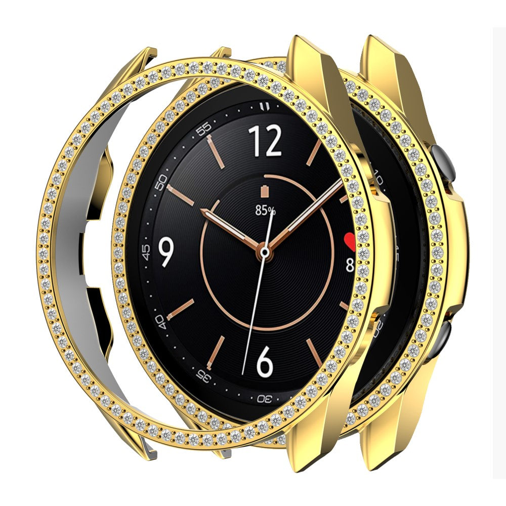 Samsung Galaxy Watch 3 (45mm)  Plastik og Rhinsten Bumper  - Guld#serie_6