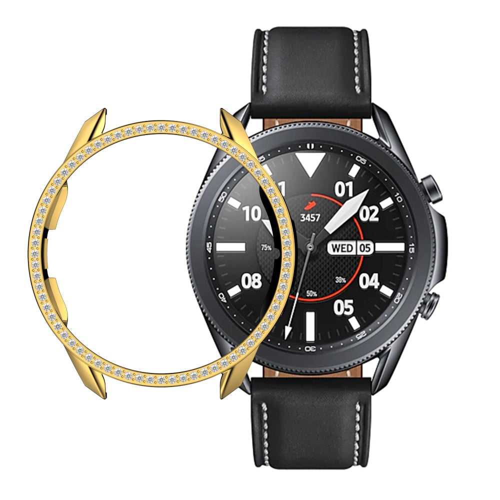 Samsung Galaxy Watch 3 (45mm)  Plastik og Rhinsten Bumper  - Guld#serie_6