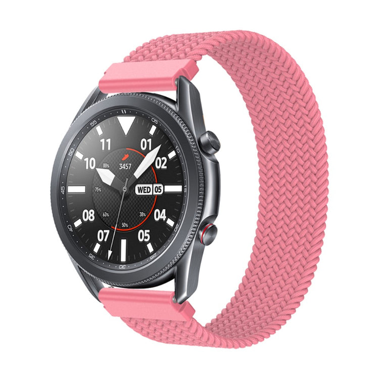 Rigtigt holdbart Samsung Galaxy Watch 3 (45mm) Nylon Rem - Størrelse: L - Pink#serie_2