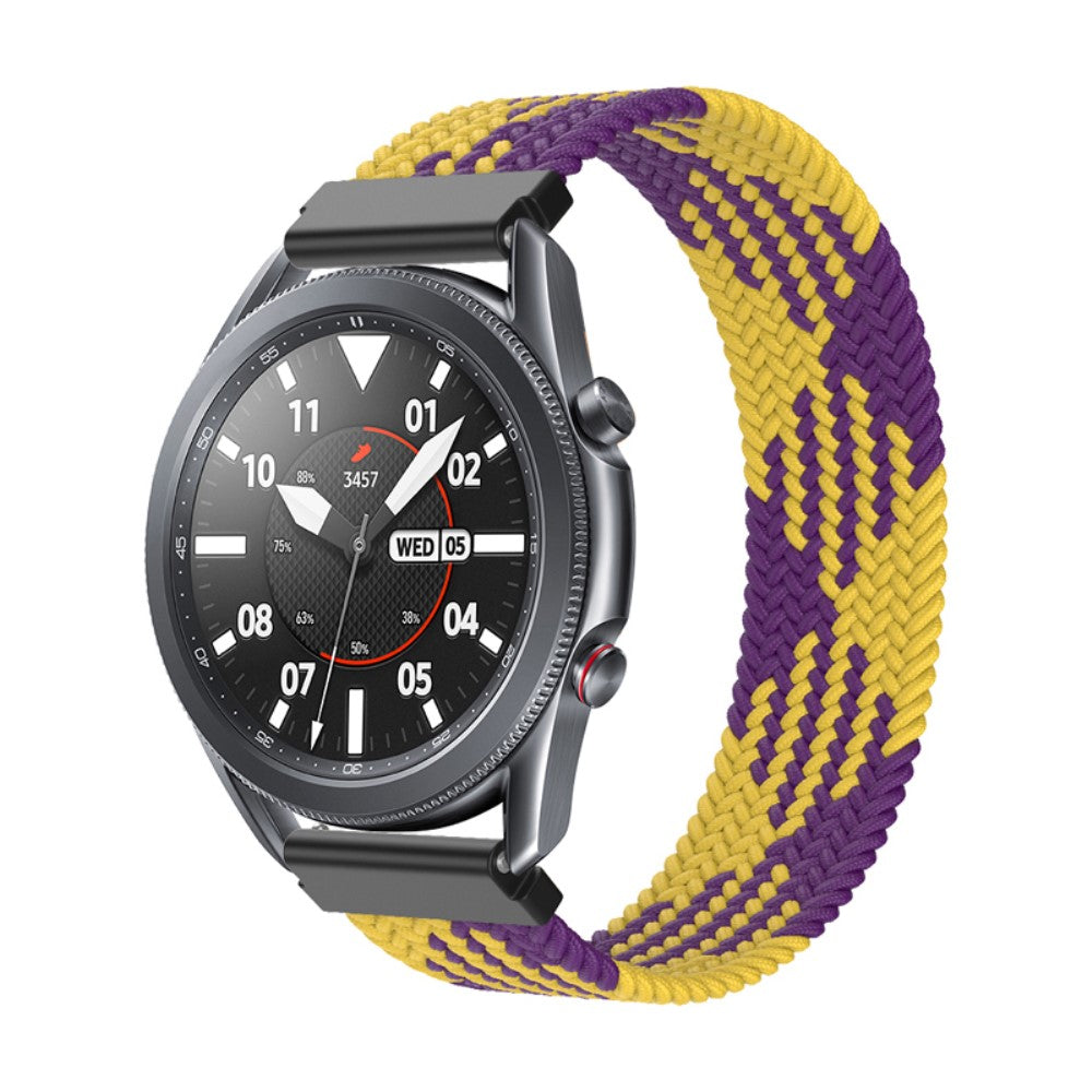 Rigtigt holdbart Samsung Galaxy Watch 3 (45mm) Nylon Rem - Størrelse: L - Flerfarvet#serie_20