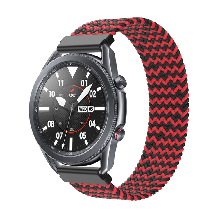 Super cool Samsung Galaxy Watch 3 (45mm) Nylon Rem - Størrelse: S - Rød#serie_1