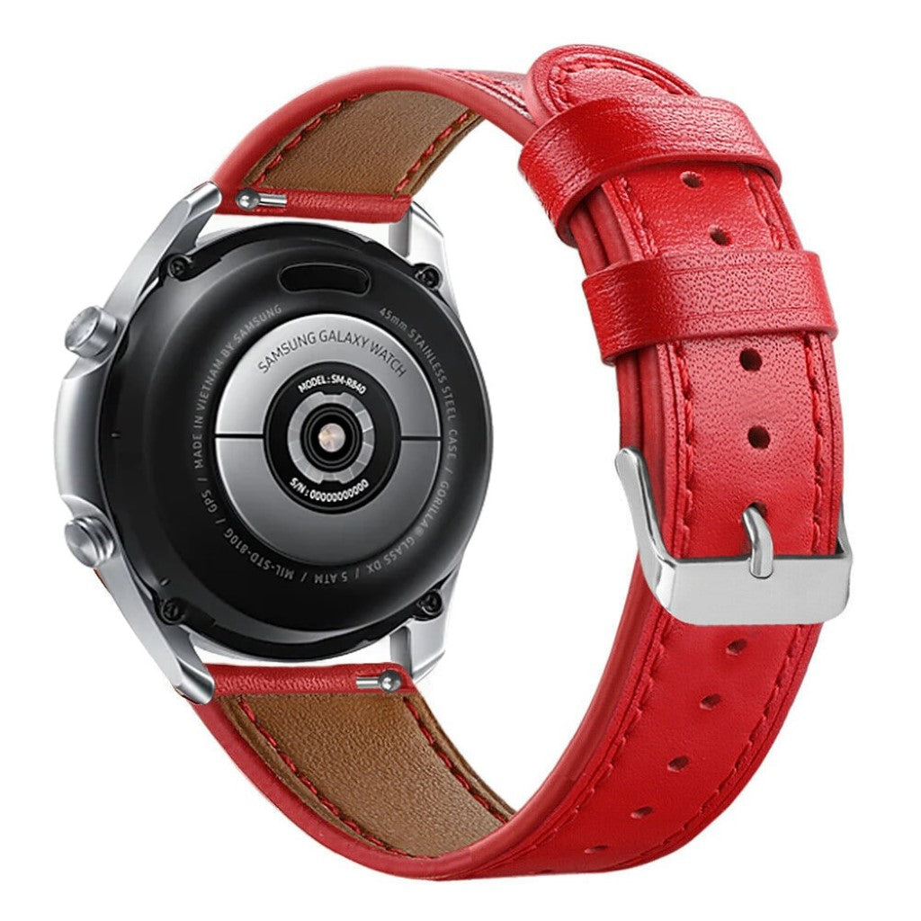 Meget godt Samsung Galaxy Watch 3 (41mm) Ægte læder Rem - Rød#serie_4