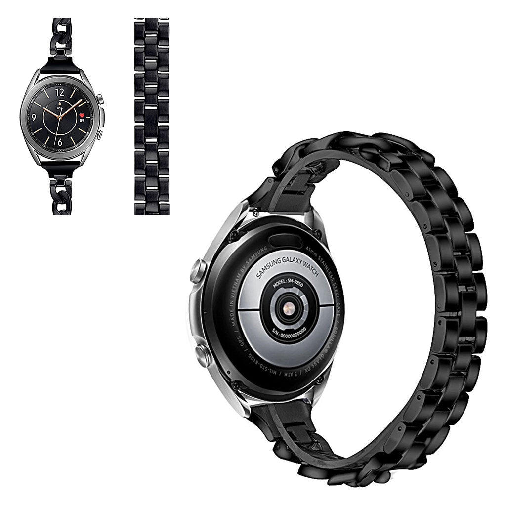 Fremragende Samsung Galaxy Watch 3 (41mm) Metal Rem - Sort#serie_1