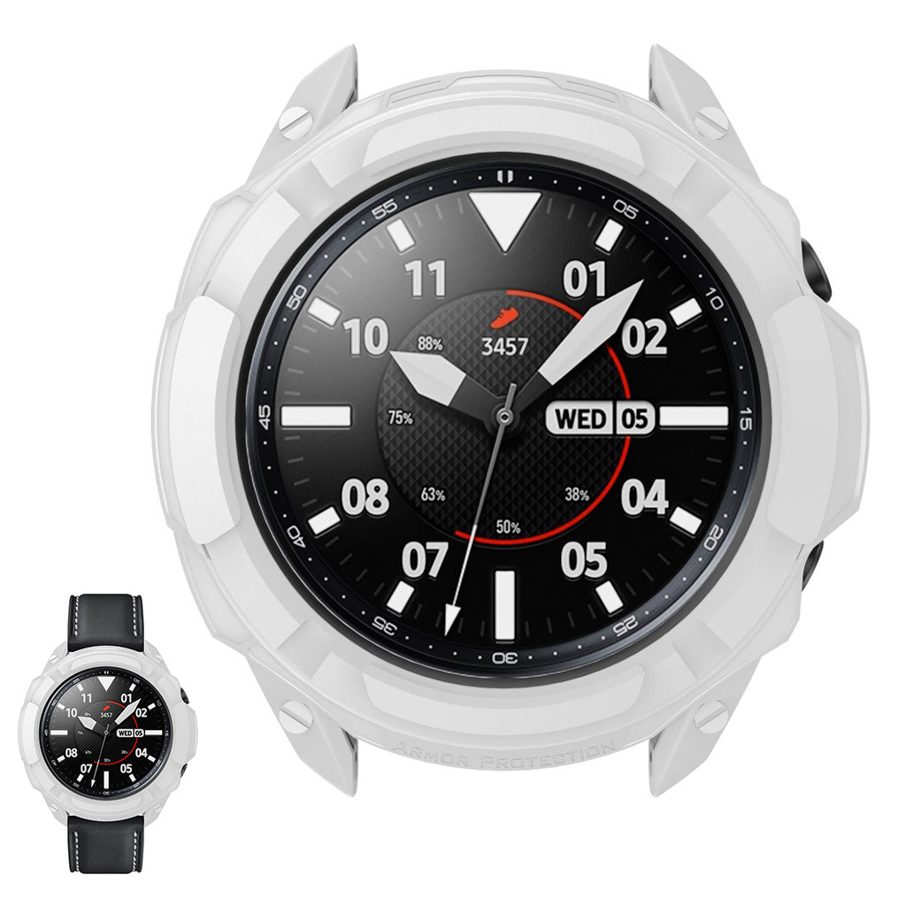 Samsung Galaxy Watch 3 (41mm) Beskyttende Silikone Bumper  - Hvid#serie_1