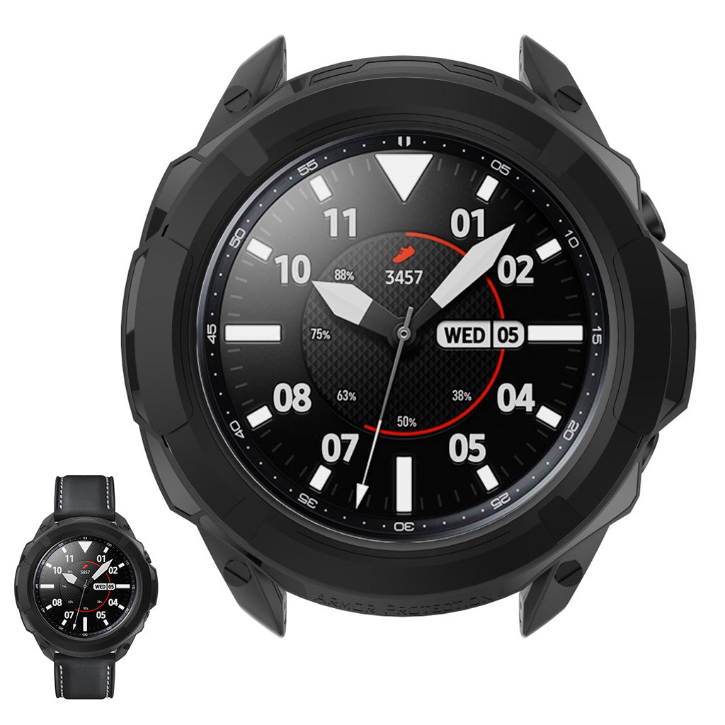 Samsung Galaxy Watch 3 (41mm) Beskyttende Silikone Bumper  - Sort#serie_2