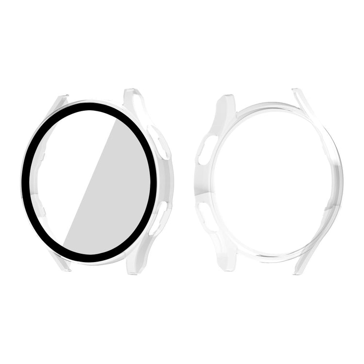 Rigtigt Fint Samsung Galaxy Watch 4 (40mm) Cover med Skærmbeskytter i Plastik og Hærdet Glas - Gennemsigtig#serie_6