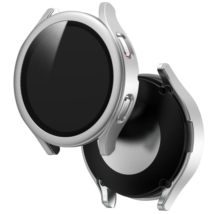 Godt Samsung Galaxy Watch 4 (40mm) Cover med Skærmbeskytter i Plastik og Hærdet Glas - Sølv#serie_9