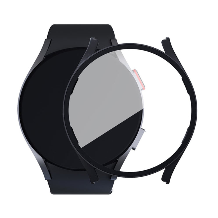 Beskyttende Samsung Galaxy Watch 5 (40mm) / Samsung Galaxy Watch 4 (40mm) Cover med Skærmbeskytter i Plastik og Hærdet Glas - Sort#serie_3