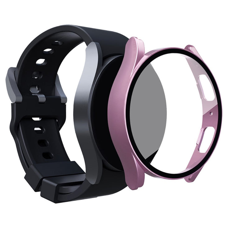 Beskyttende Samsung Galaxy Watch 5 (40mm) / Samsung Galaxy Watch 4 (40mm) Cover med Skærmbeskytter i Plastik og Hærdet Glas - Pink#serie_4