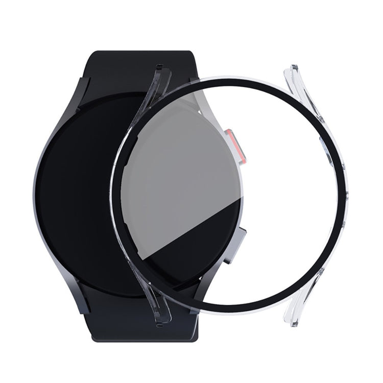 Beskyttende Samsung Galaxy Watch 5 (40mm) / Samsung Galaxy Watch 4 (40mm) Cover med Skærmbeskytter i Plastik og Hærdet Glas - Gennemsigtig#serie_5