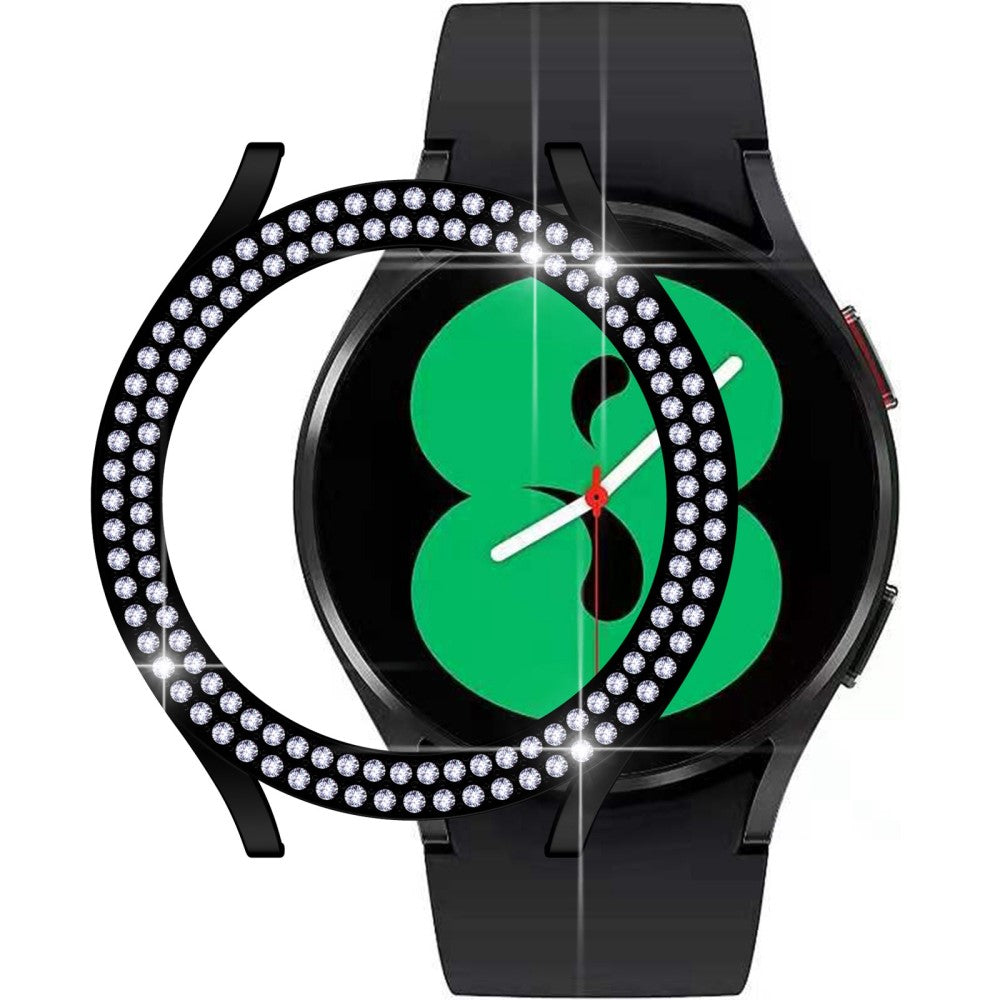 Samsung Galaxy Watch 5 (40mm)  Plastik og Rhinsten Bumper  - Sort#serie_2