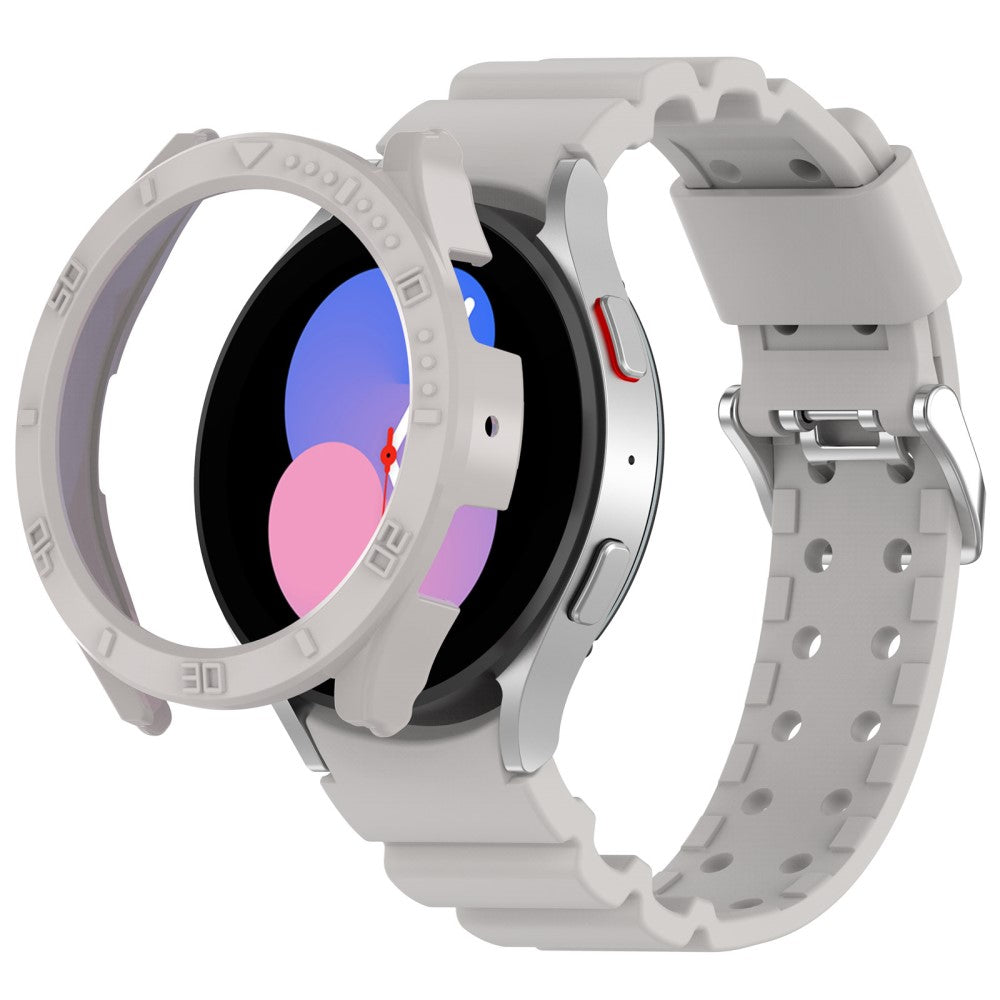 Samsung Galaxy Watch 5 (40mm) / Samsung Galaxy Watch 4 (40mm) Silikone Rem - Sølv#serie_5