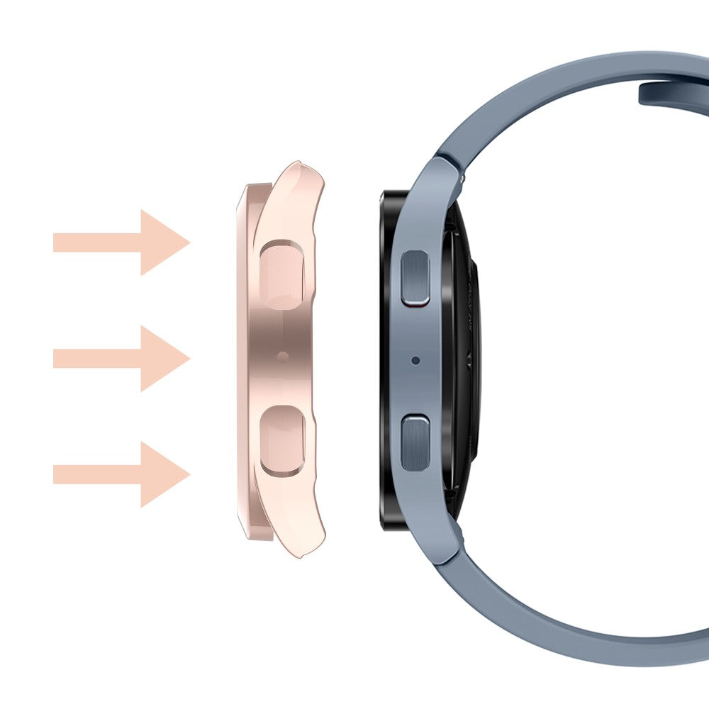 Meget Fint Samsung Galaxy Watch 5 (40mm) / Samsung Galaxy Watch 4 (40mm) Cover med Skærmbeskytter i Plastik og Hærdet Glas - Pink#serie_2