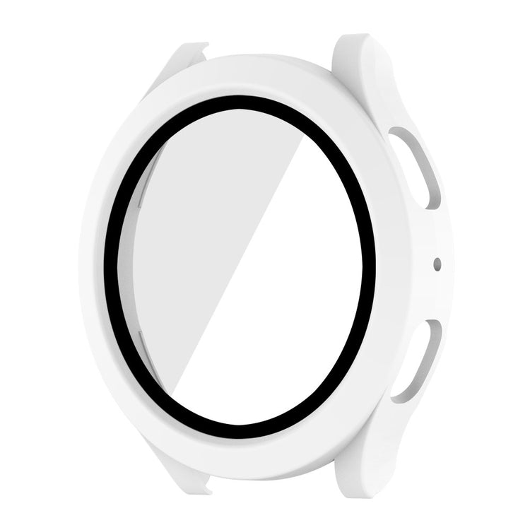 Meget Fint Samsung Galaxy Watch 5 (40mm) / Samsung Galaxy Watch 4 (40mm) Cover med Skærmbeskytter i Plastik og Hærdet Glas - Hvid#serie_4