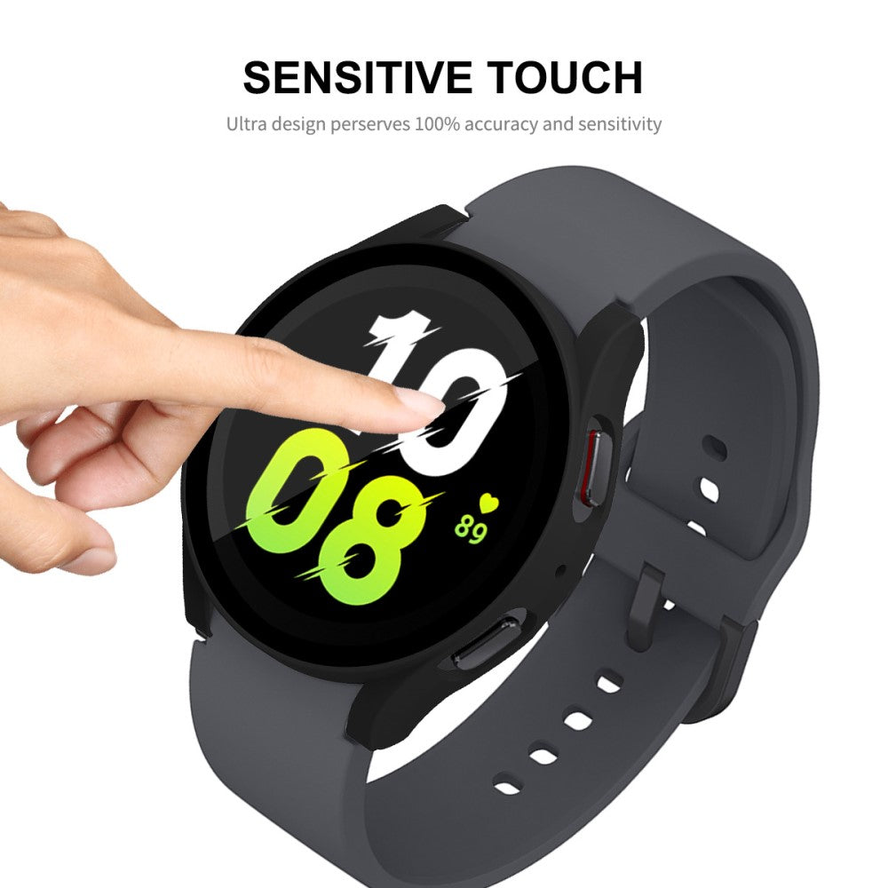 Rigtigt Godt Samsung Galaxy Watch 5 (44mm) Cover med Skærmbeskytter i Plastik og Hærdet Glas - Hvid#serie_054