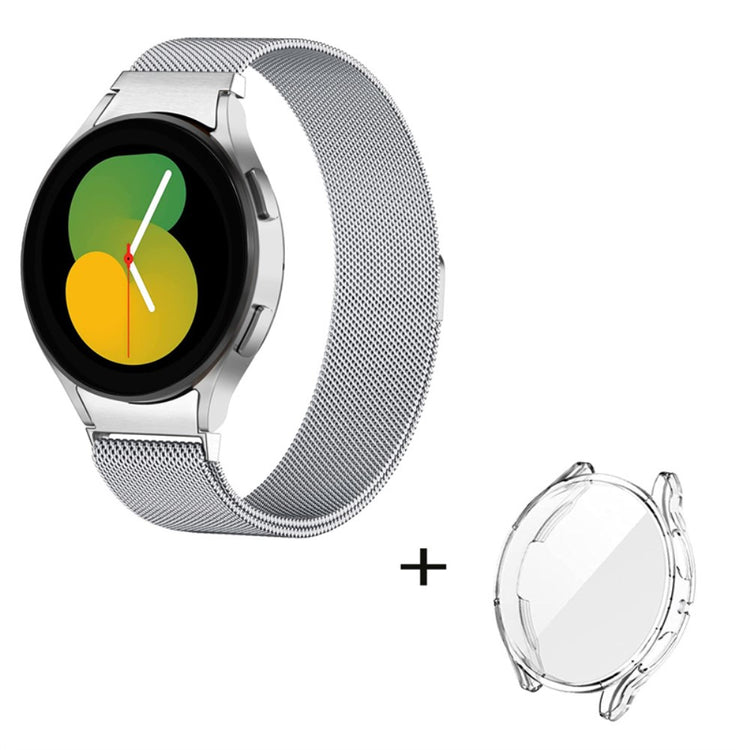 Samsung Galaxy Watch 5 Pro Metal Rem med Cover - Sølv#serie_024