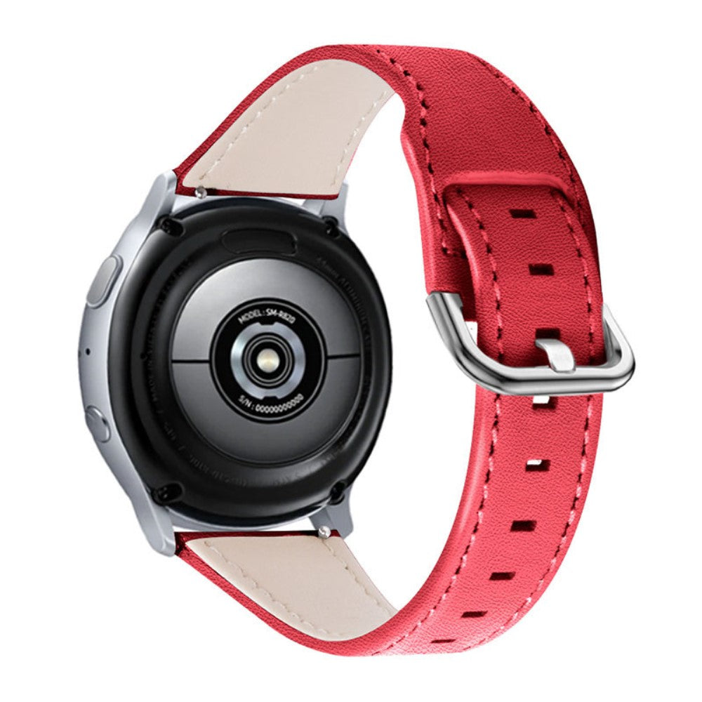 Komfortabel Motorola Moto 360 - 46mm Ægte læder Rem - Rød#serie_2