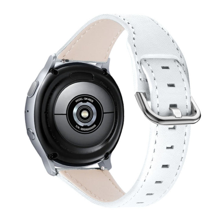 Komfortabel Motorola Moto 360 - 46mm Ægte læder Rem - Hvid#serie_3