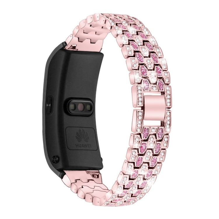 Rigtigt hårdfør Huawei TalkBand B5 Metal og Rhinsten Rem - Pink#serie_3