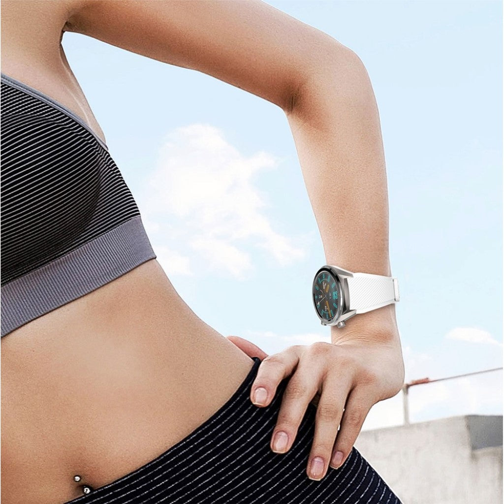 Fed Huawei Watch GT Silikone Rem - Hvid#serie_2