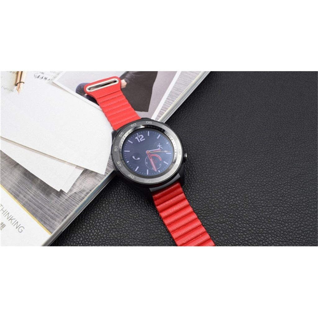 Elegant Huawei Watch GT 2 42mm Kunstlæder Rem - Rød#serie_3