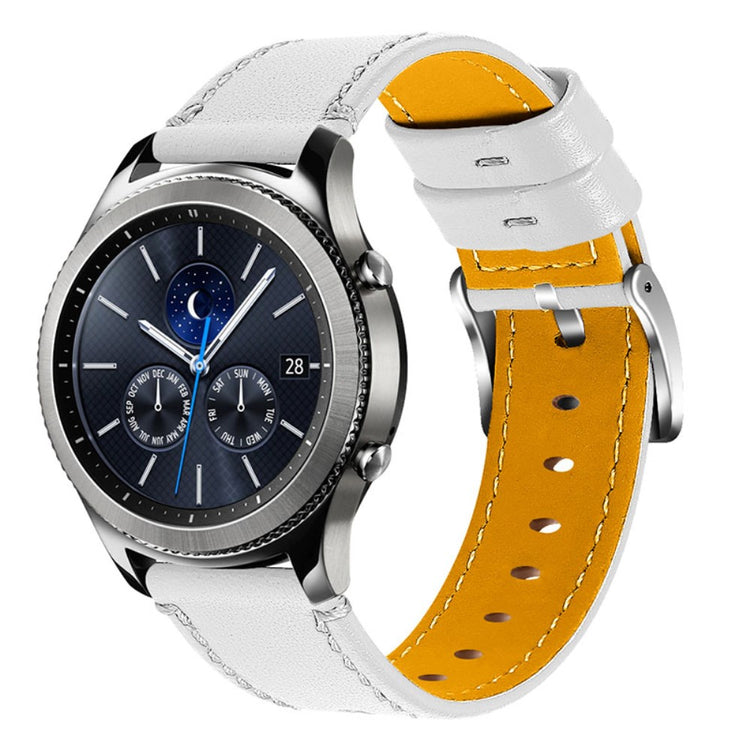  Huawei Watch GT 2e / Huawei Watch GT 2 46mm Ægte læder Rem - Hvid#serie_9