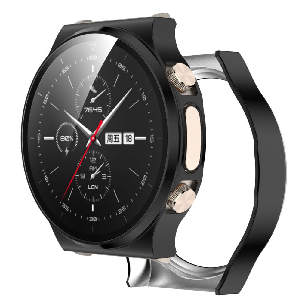 Fint Huawei Watch GT 2 Pro Plastik og Glas Cover - Sort#serie_2