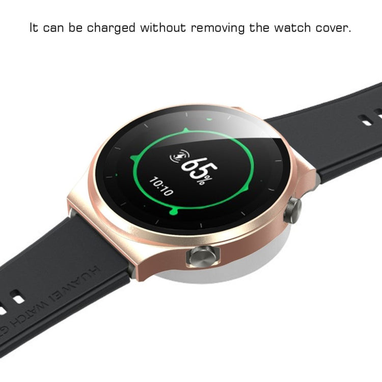 Meget Flot Huawei Watch GT 2 Pro Cover med Skærmbeskytter i Plastik og Hærdet Glas - Pink#serie_7