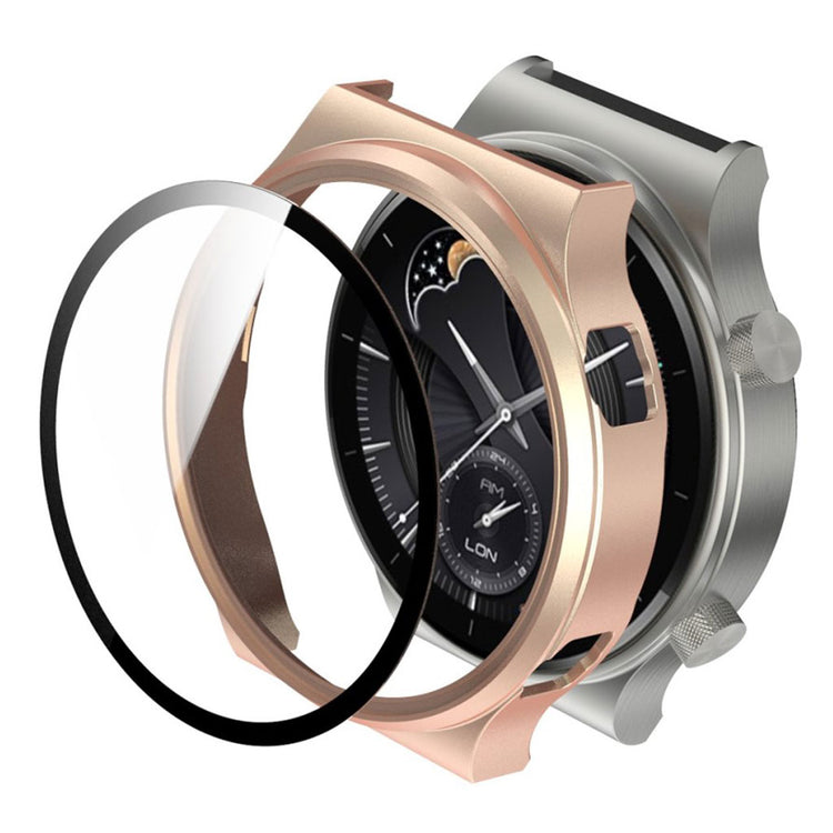 Meget Flot Huawei Watch GT 2 Pro Cover med Skærmbeskytter i Plastik og Hærdet Glas - Pink#serie_7