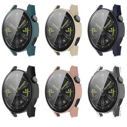 Fed Huawei Watch GT 3 (42mm) Cover med Skærmbeskytter i Plastik og Hærdet Glas - Sort#serie_2