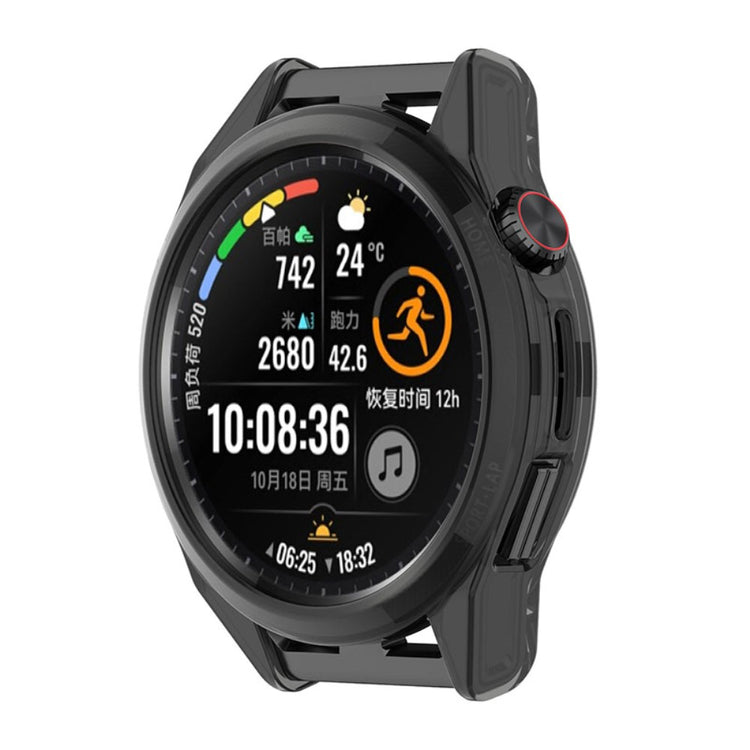 Huawei Watch GT Runner Gennemsigtig Silikone Bumper  - Sort#serie_1