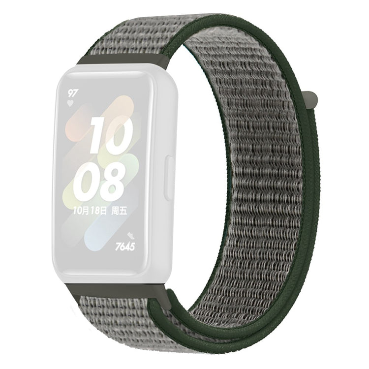 Vildt fint Huawei Band 7 Nylon Rem - Grøn#serie_16