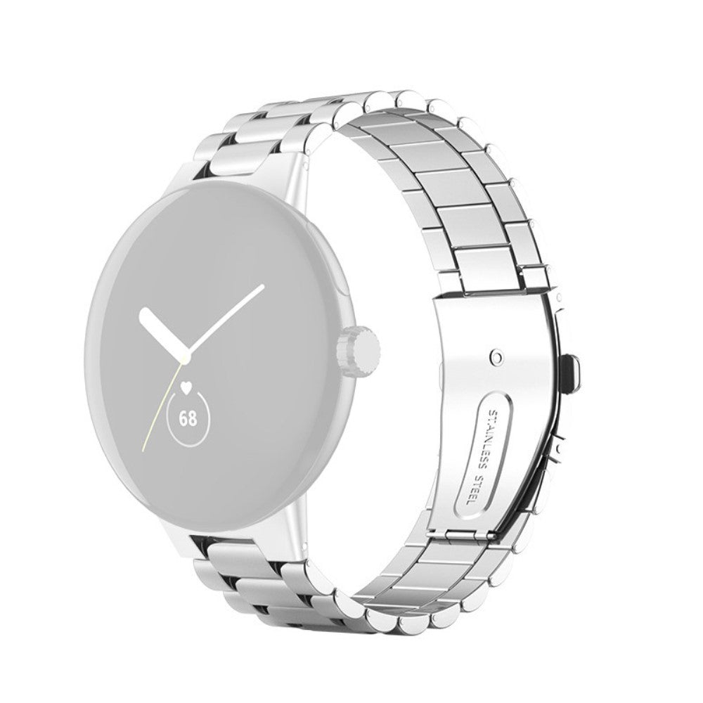Rigtigt slidstærk Google Pixel Watch Metal Rem - Sølv#serie_4