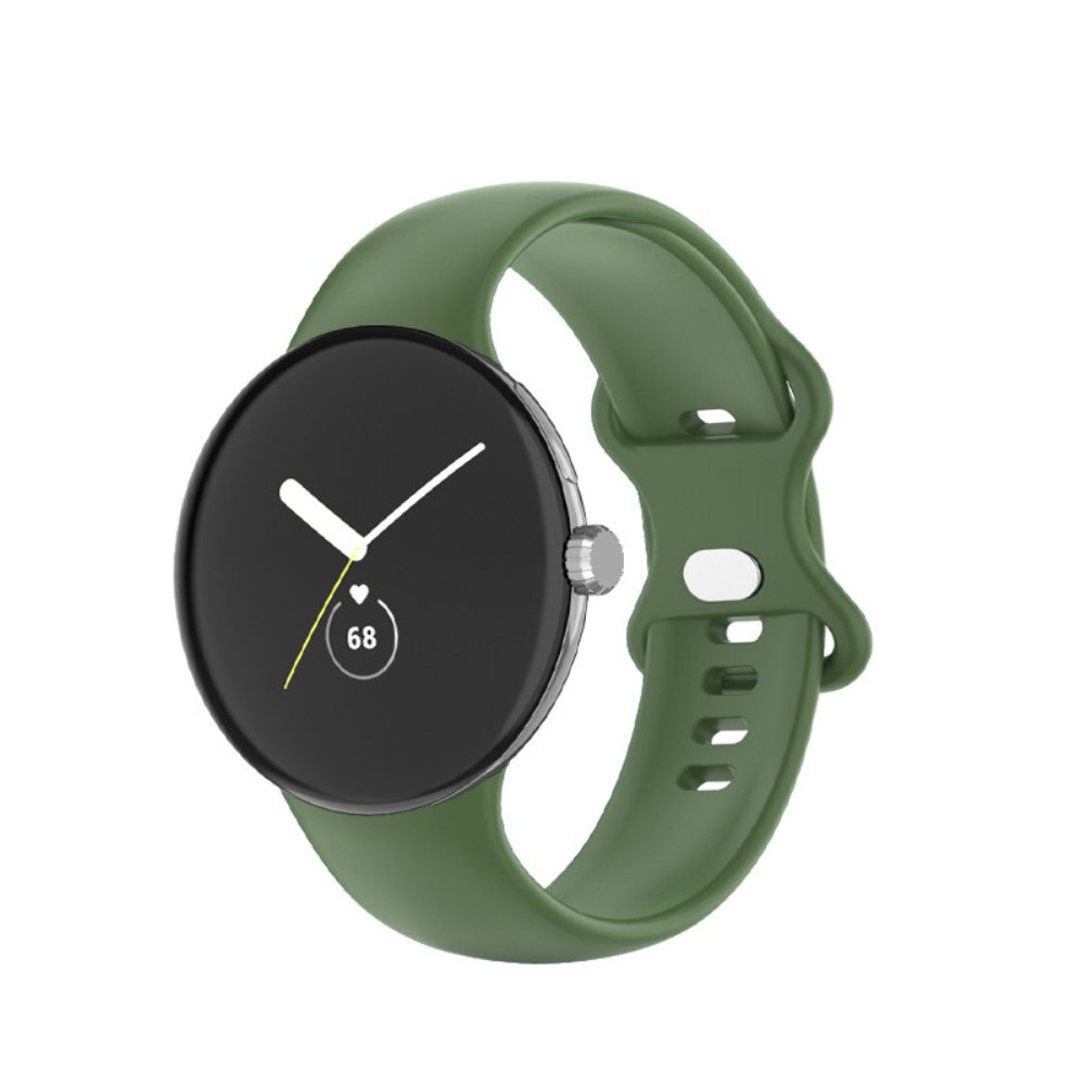 Smuk Google Pixel Watch Silikone Rem - Størrelse: L - Grøn#serie_11