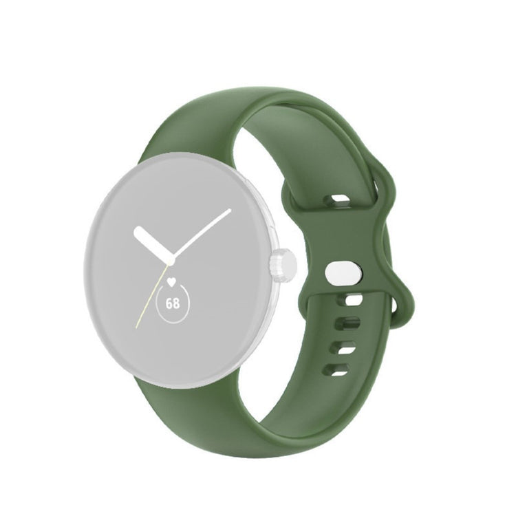 Smuk Google Pixel Watch Silikone Rem - Størrelse: L - Grøn#serie_11