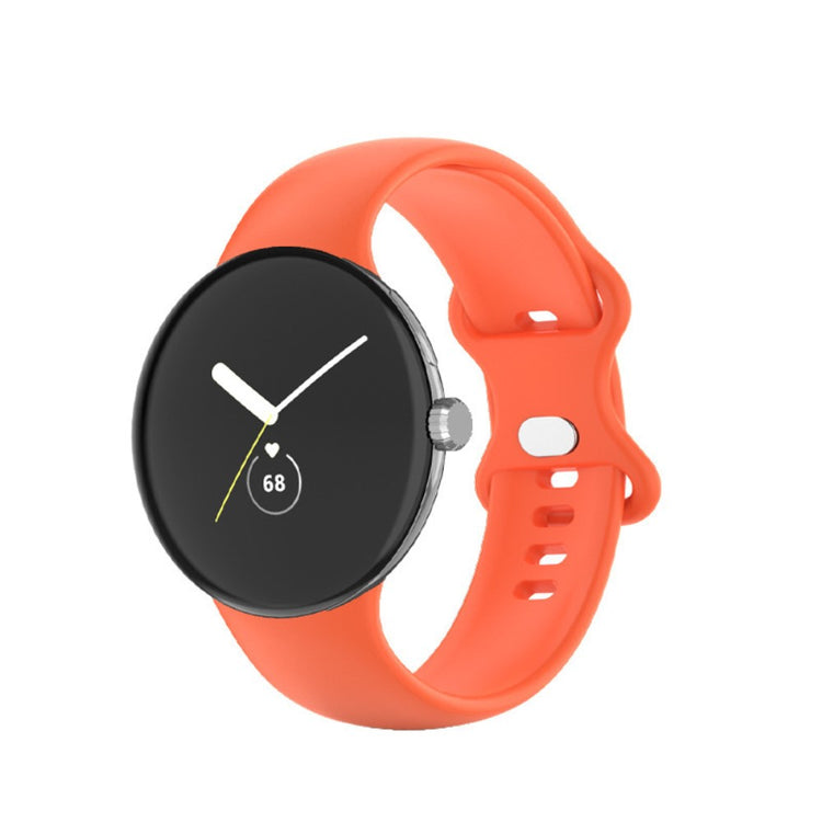 Smuk Google Pixel Watch Silikone Rem - Størrelse: L - Orange#serie_2