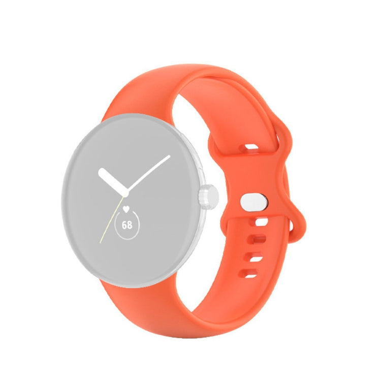Smuk Google Pixel Watch Silikone Rem - Størrelse: L - Orange#serie_2