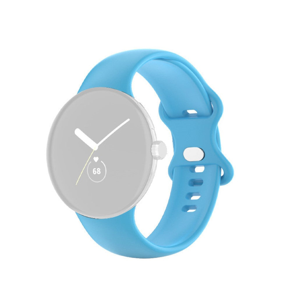 Smuk Google Pixel Watch Silikone Rem - Størrelse: L - Blå#serie_8