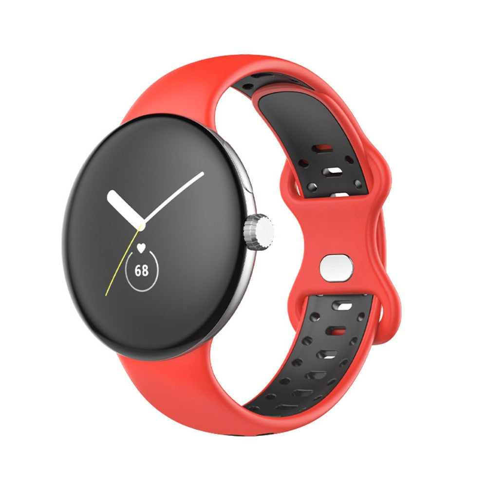 Rigtigt fantastisk Google Pixel Watch Silikone Rem - Størrelse: S - Rød#serie_3