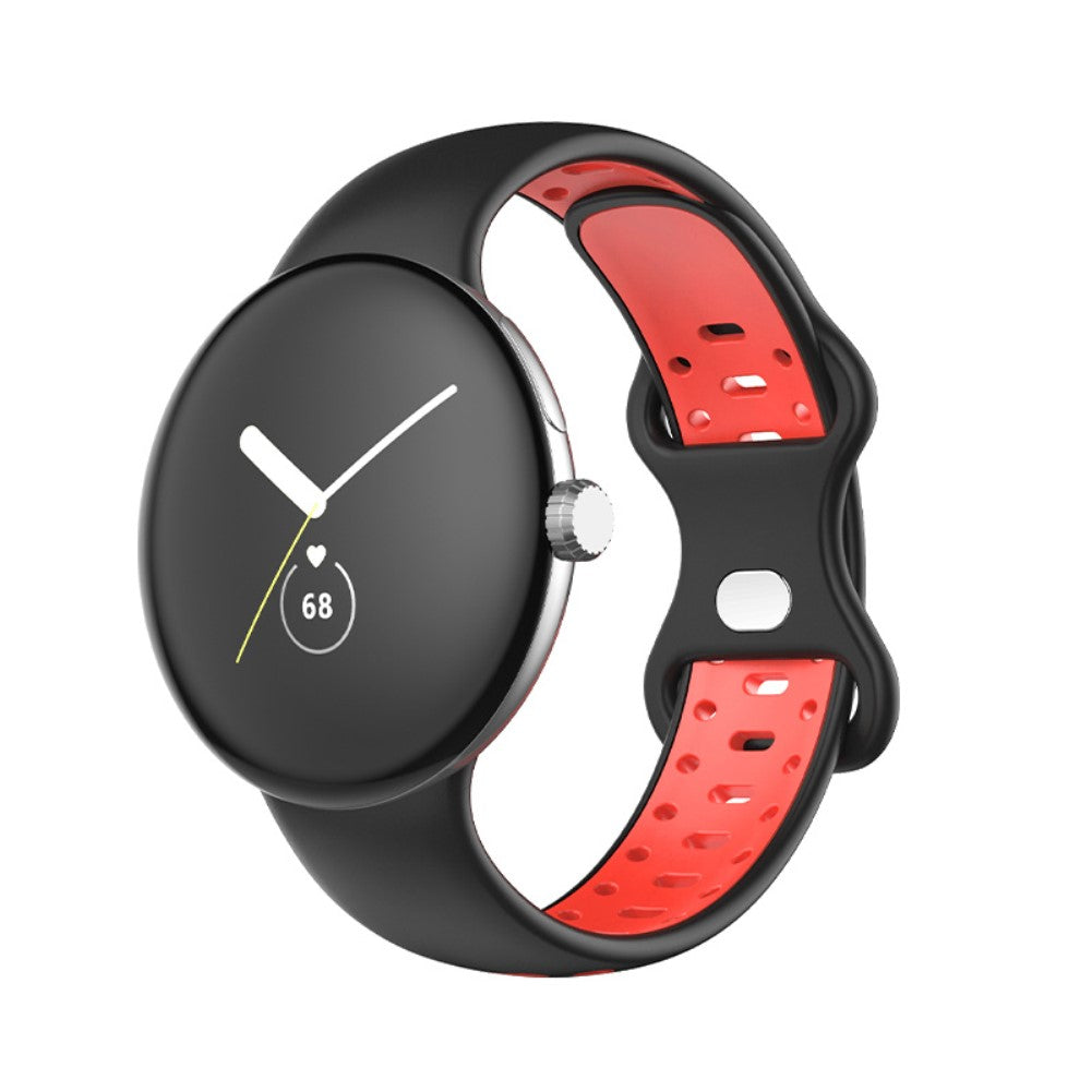Rigtigt fantastisk Google Pixel Watch Silikone Rem - Størrelse: S - Rød#serie_7