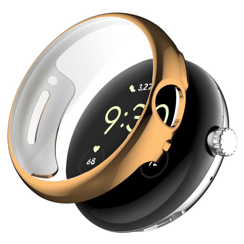 Godt Google Pixel Watch Cover med Skærmbeskytter i Silikone - Pink#serie_6