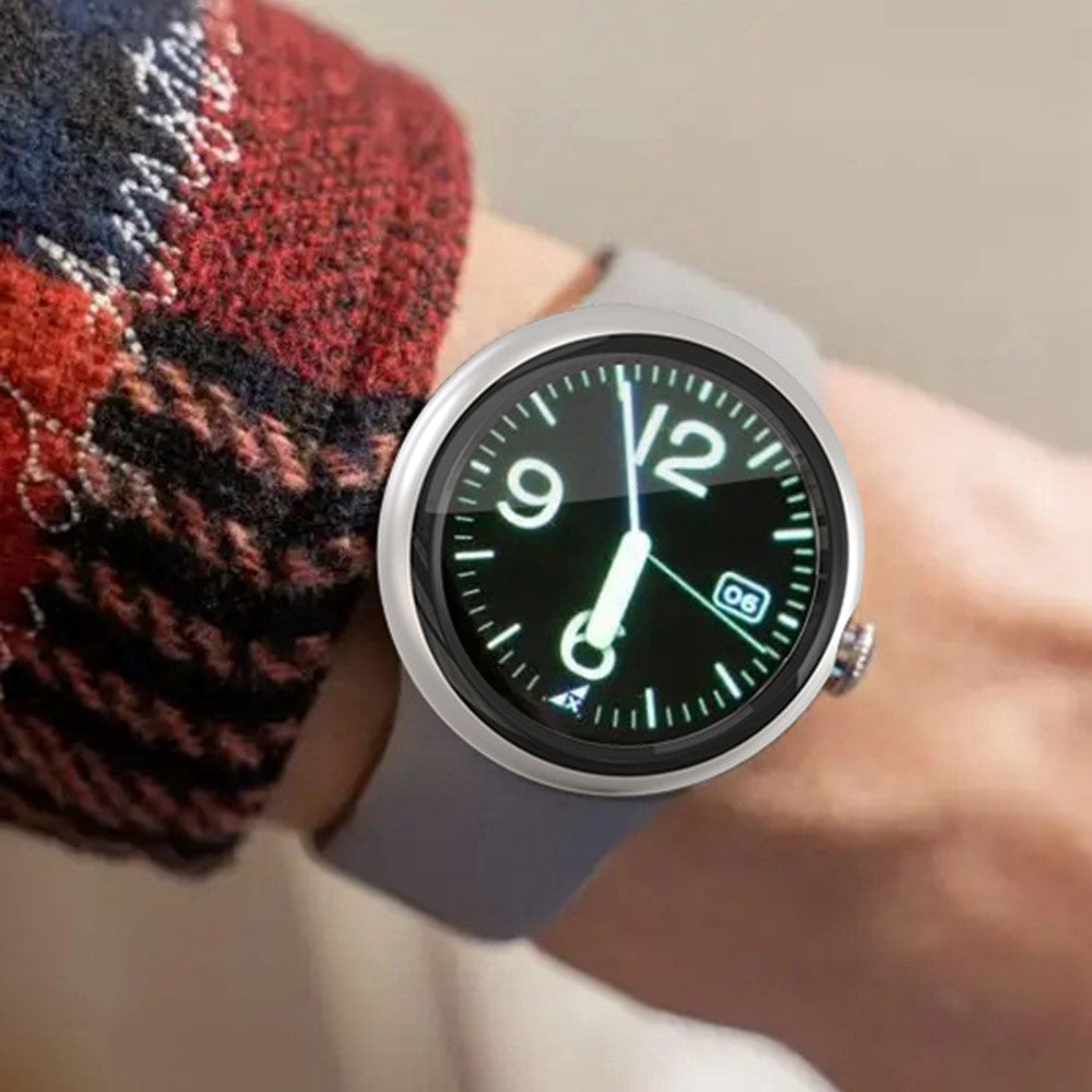 Super Fed Google Pixel Watch Cover med Skærmbeskytter i Plastik og Hærdet Glas - Grøn#serie_3