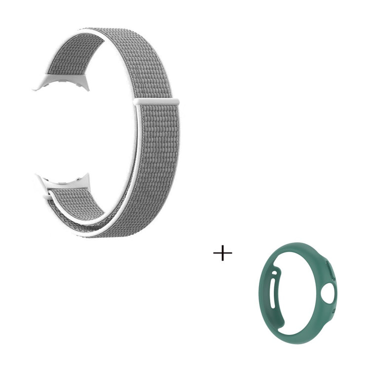 Vildt smuk Google Pixel Watch Plastik og Nylon Rem - Sølv#serie_5