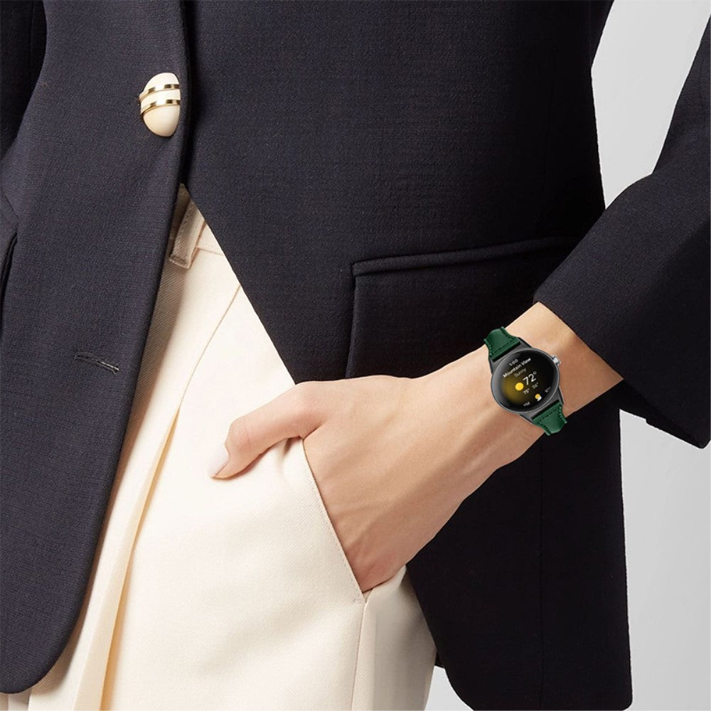 Meget fantastisk Google Pixel Watch Ægte læder Rem - Grøn#serie_12