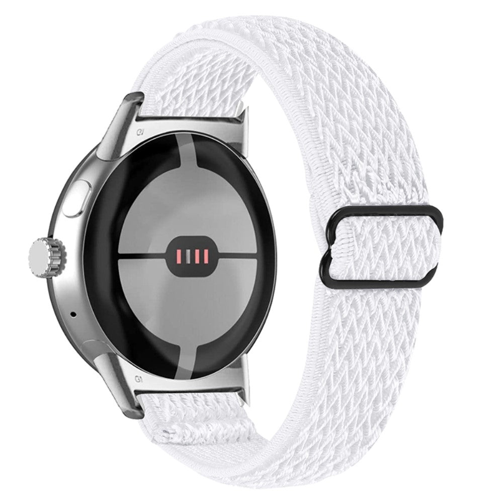 Rigtigt elegant Google Pixel Watch Nylon Rem - Hvid#serie_1