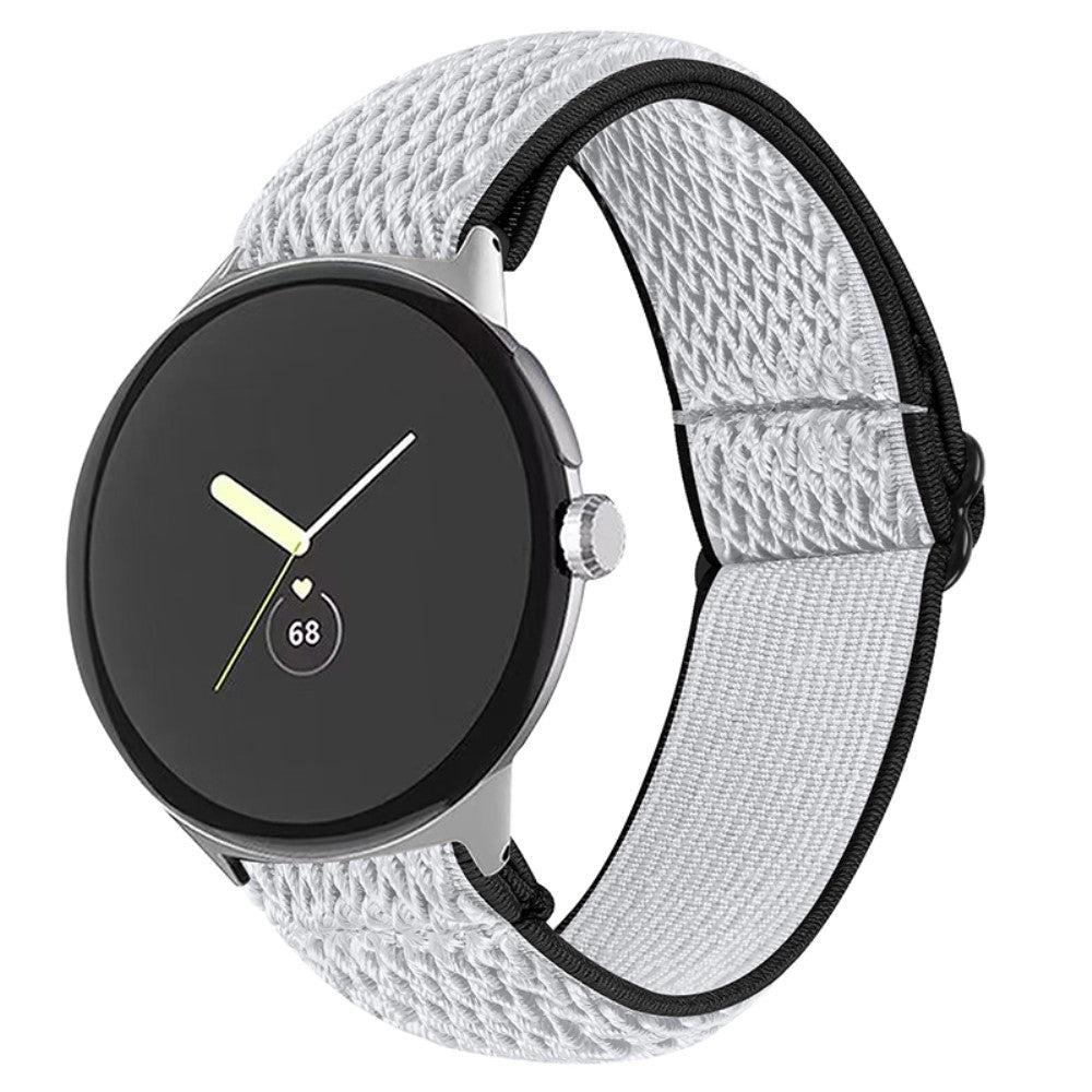 Rigtigt elegant Google Pixel Watch Nylon Rem - Hvid#serie_4